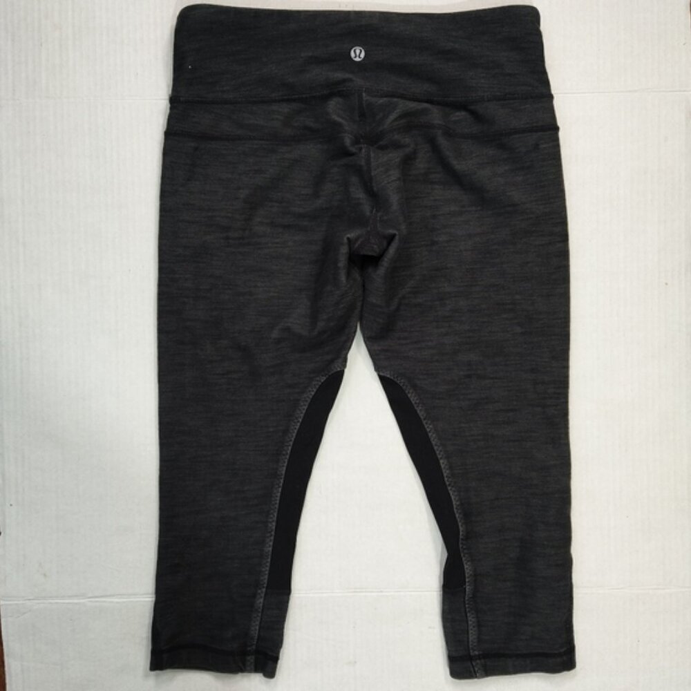 Lululemon Riding Crop pants Slub Denim Gray 8 Crops - Picture 2 of 5